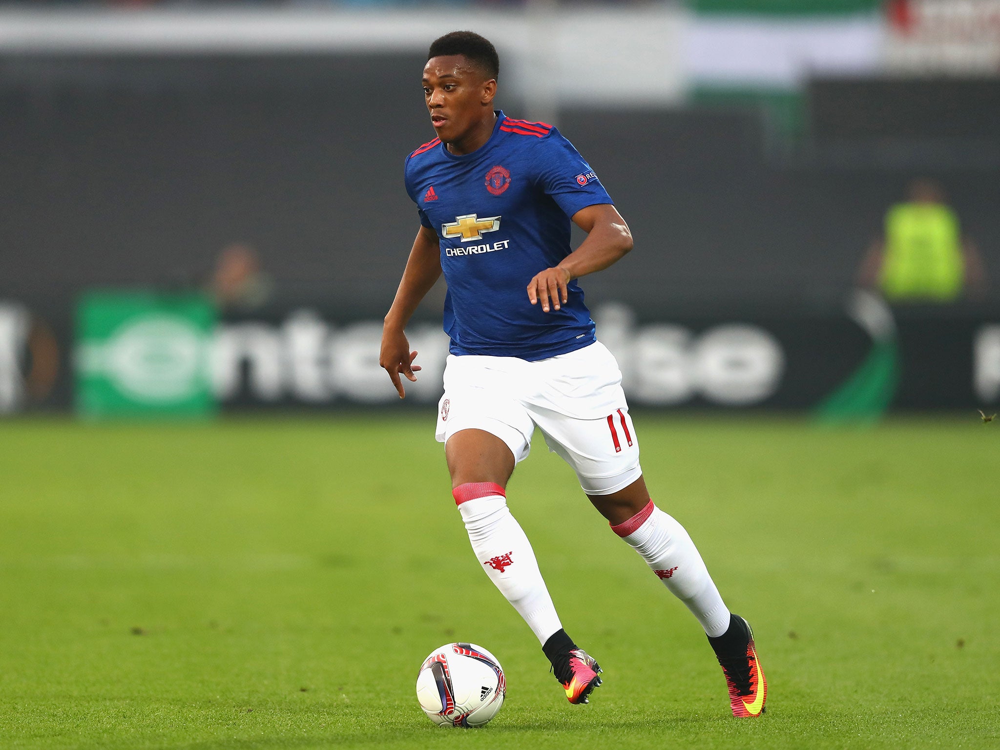 Martial struggled to pose a threat up front