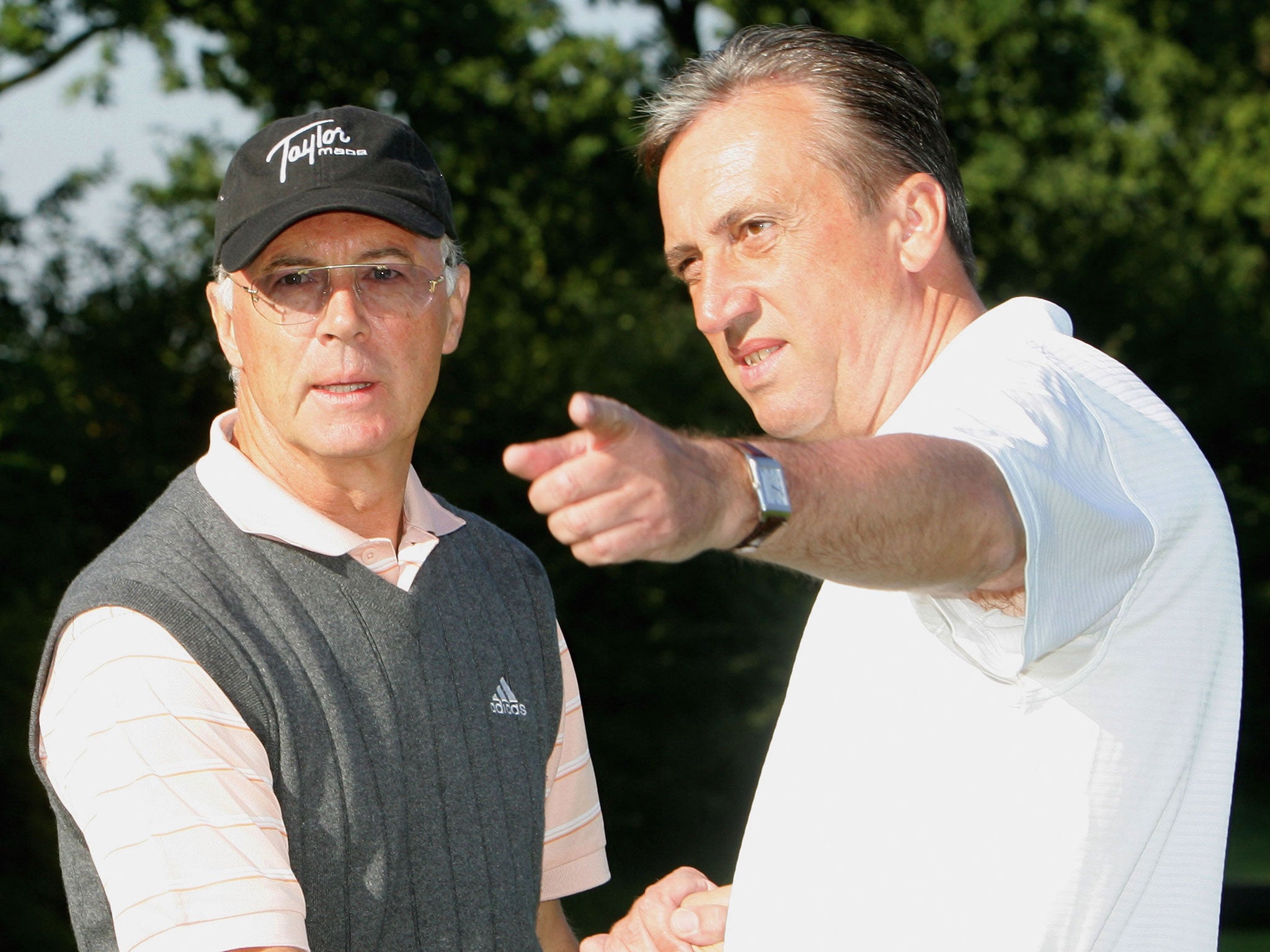 Beckenbauer with Alfred Draxler in 2000