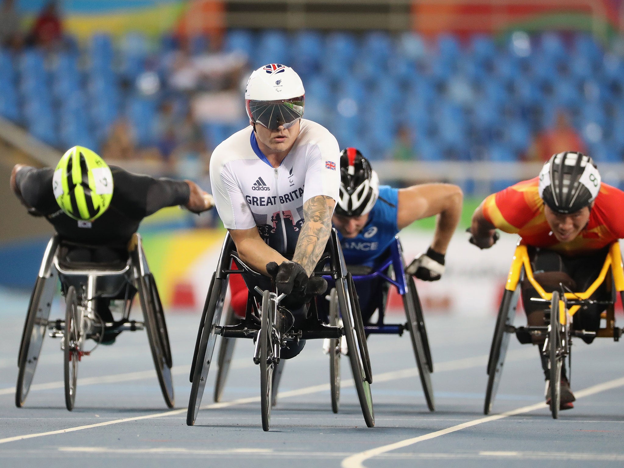 David Weir could only manage sixth in the T54 800m final