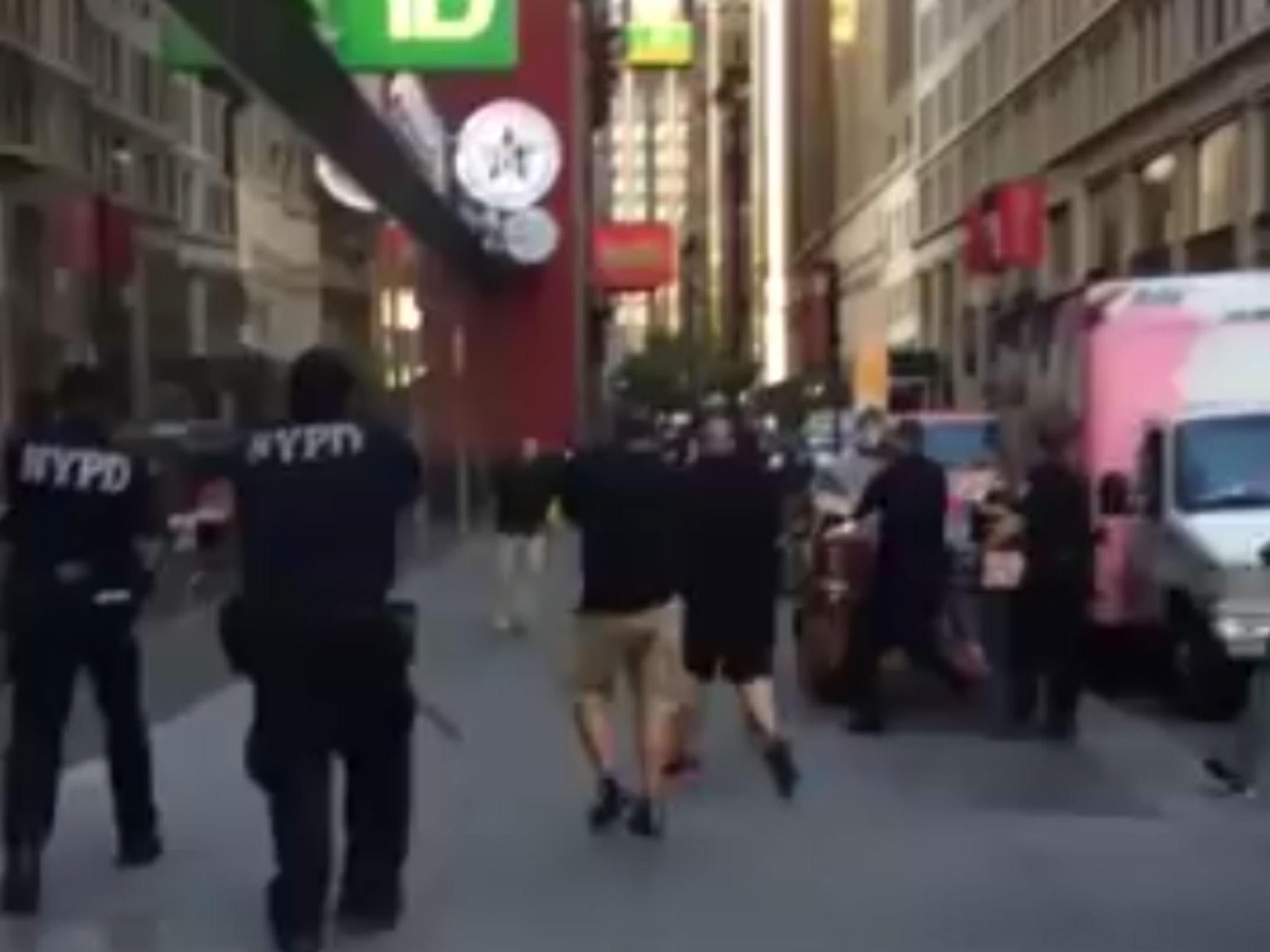 A NYPD detective was taken to hospital with a six-inch wound in the head