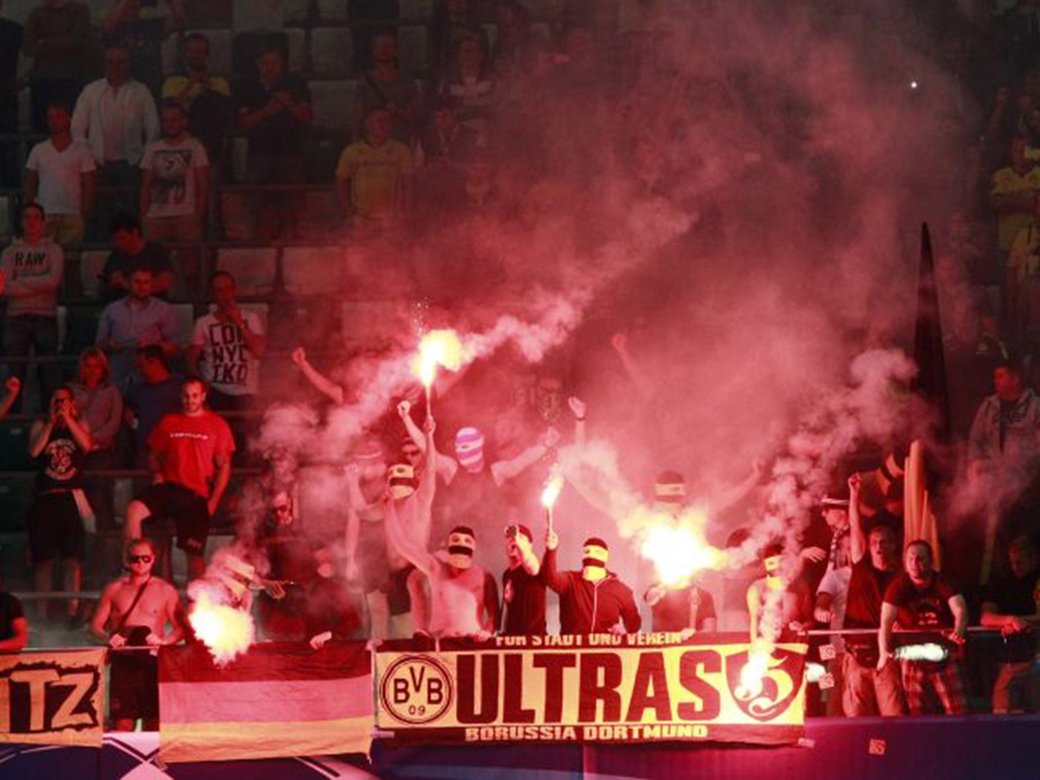 A section of Legia Warsaw fans were responsible for violent clashes during Wednesday's match