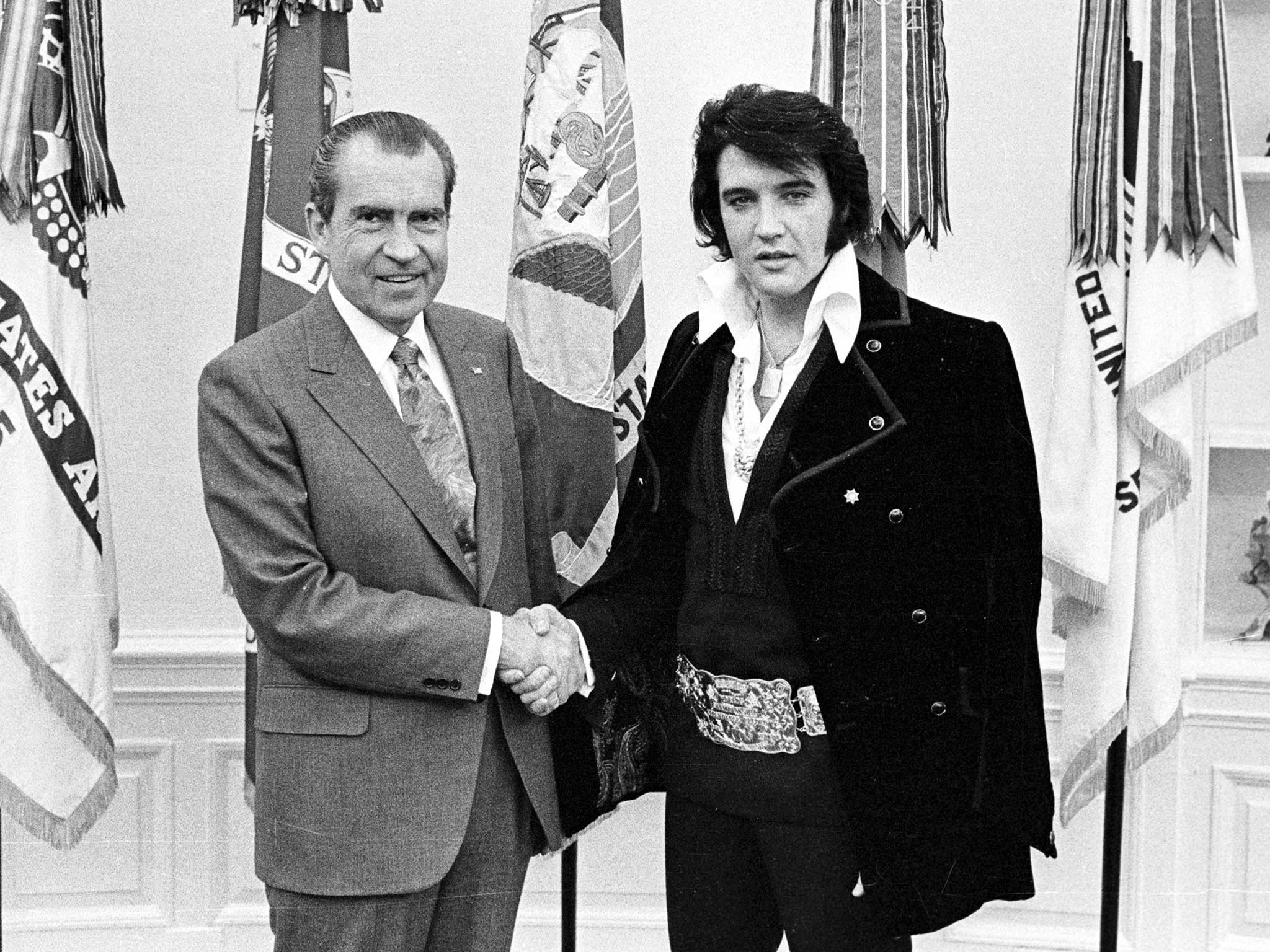 Was Lennon just the wrong kind of rock star? Nixon hosts Elvis at the White House in 1970