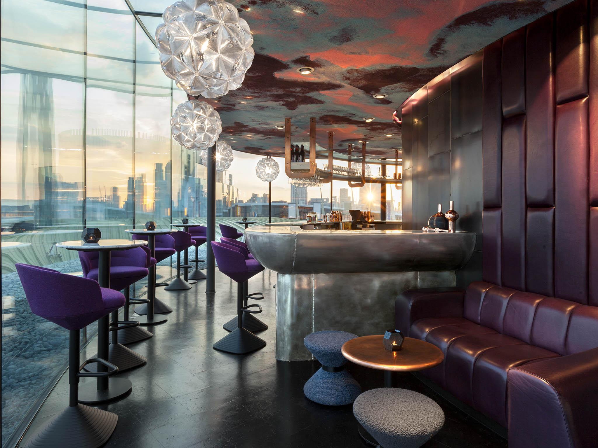 The Craft Bar overlooks the O2 and the Greenwich Peninsular