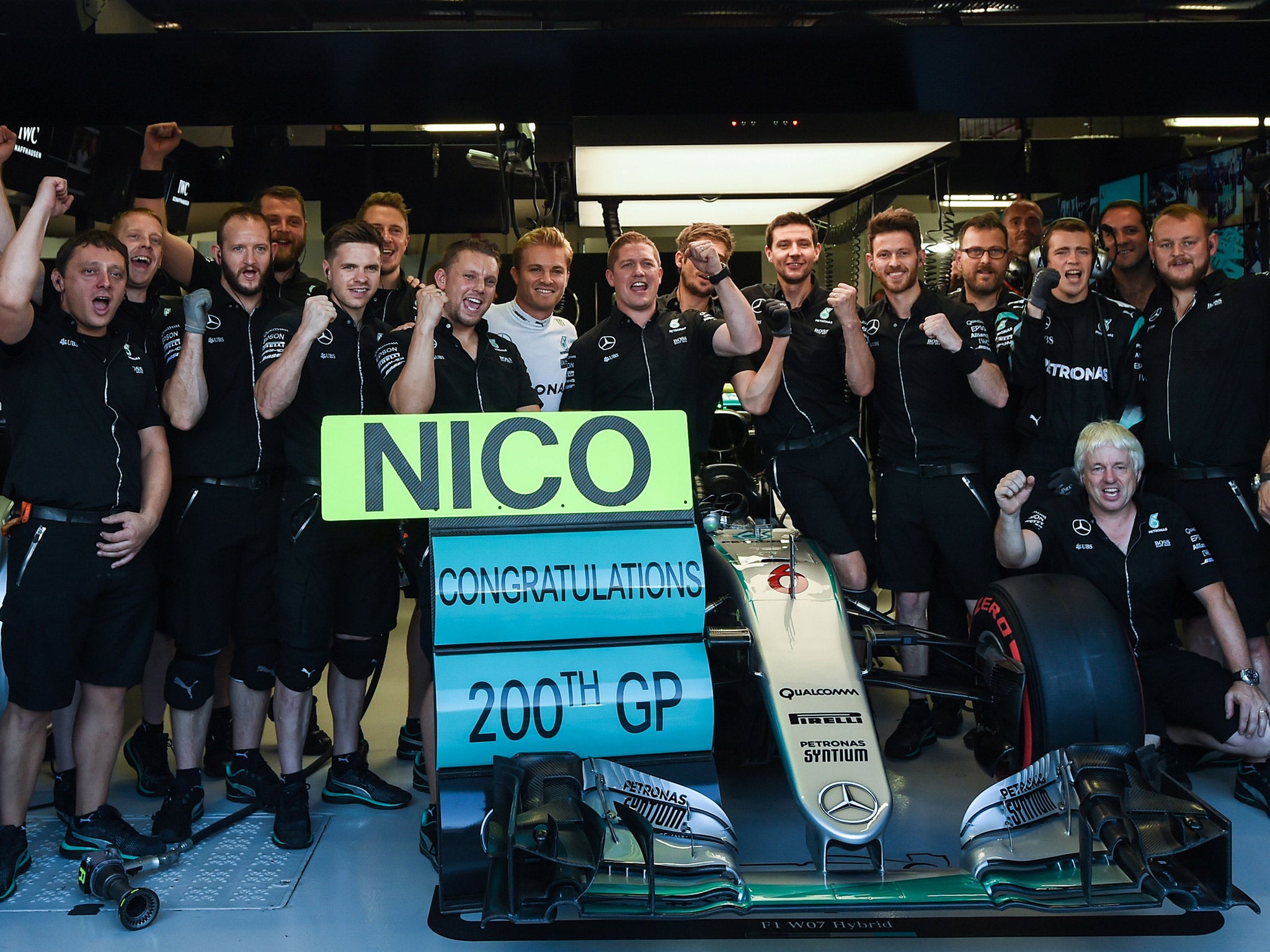 Nico Rosberg is celebrating his 200th Grand Prix start in Singapore this weekend