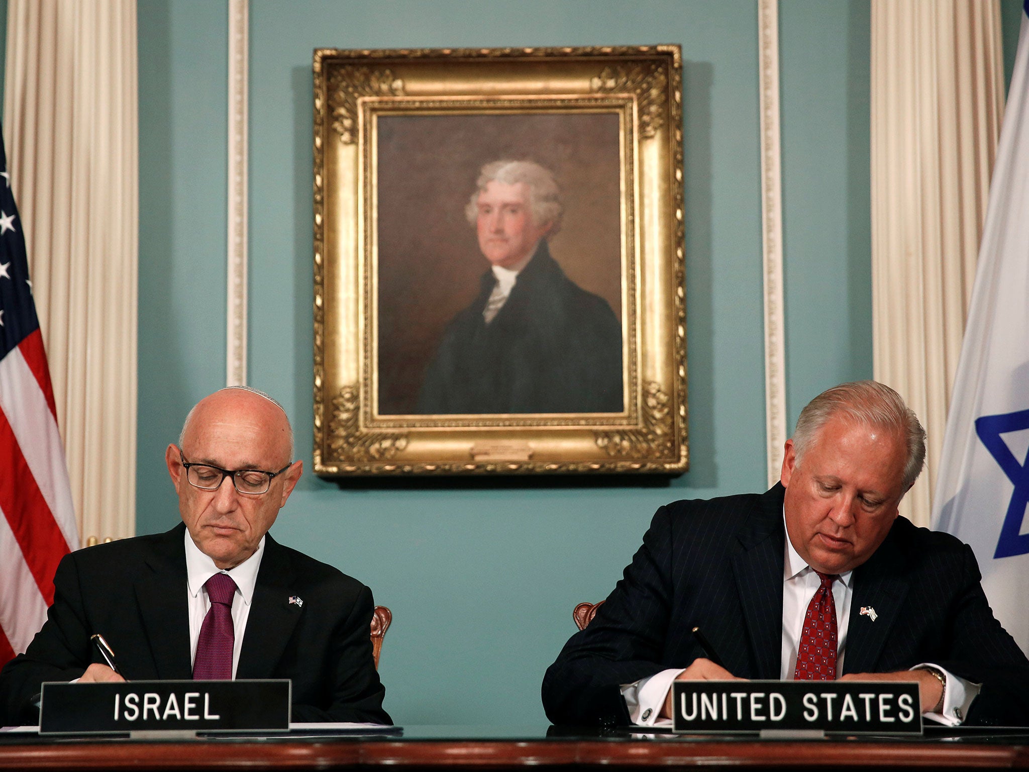 US and Israeli representatives signed the memorandum of understanding in Washington on Wednesday
