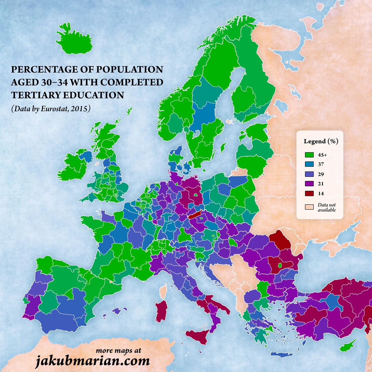 This Map Shows The Most Educated Places In Europe Indy100