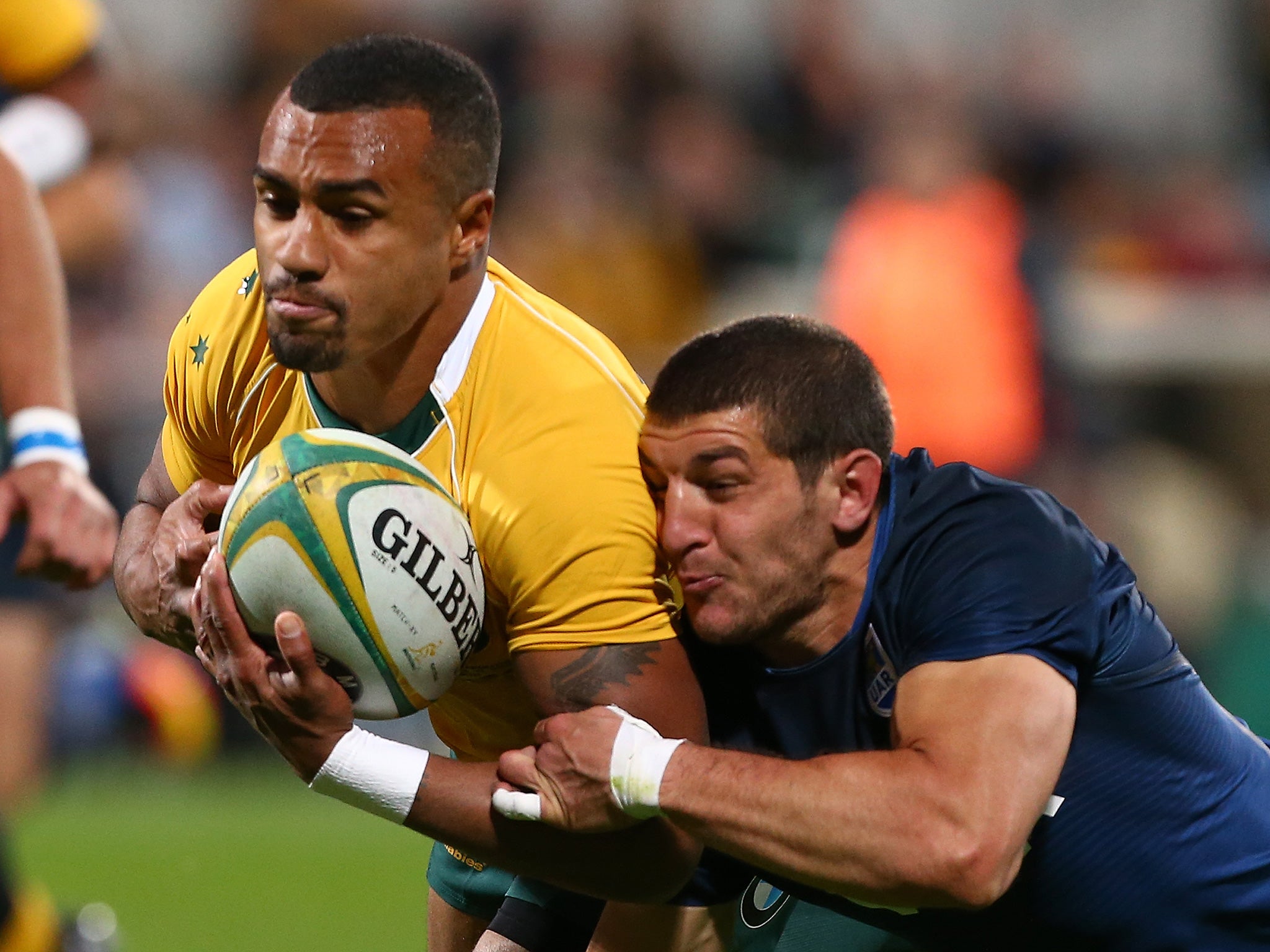 Genia goes over against Argentina's Tomas Cubelli