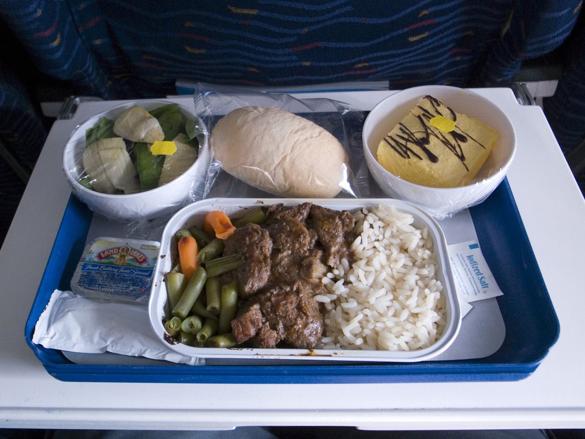 British Airways Economy Class Menu