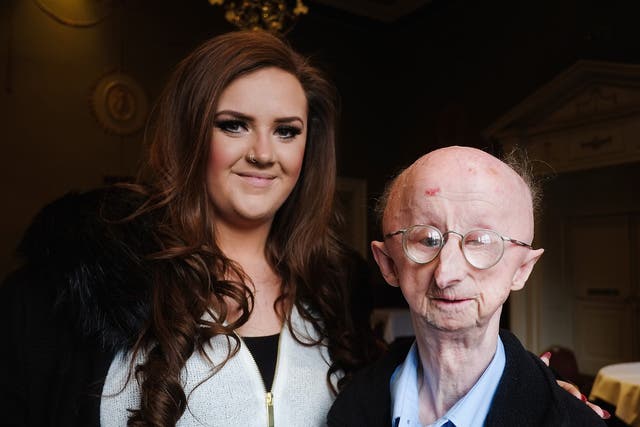 Disabled pensioner Alan Barnes and Katie Cutler in 2015.