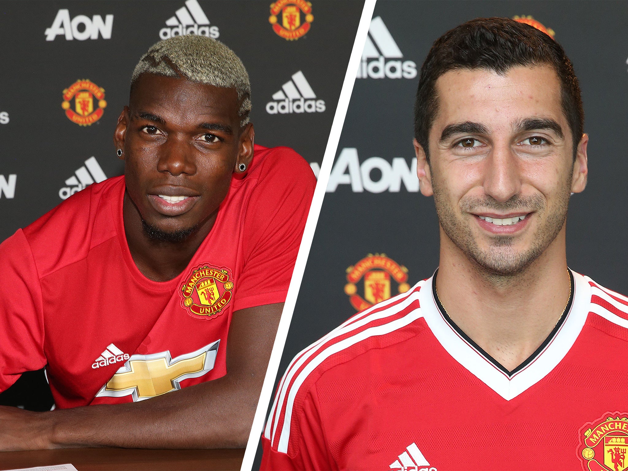 Pogba and Mkhitaryan arrived as part of Mourinho's summer re-build