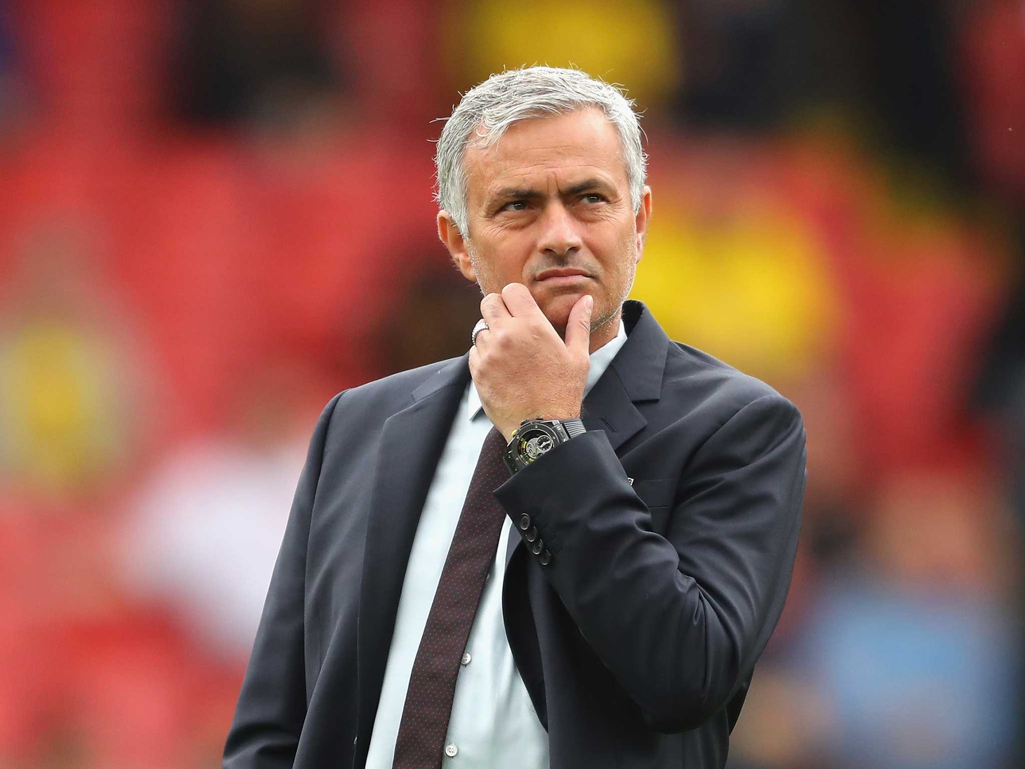 Jose Mourinho takes a moment to himself at Watford