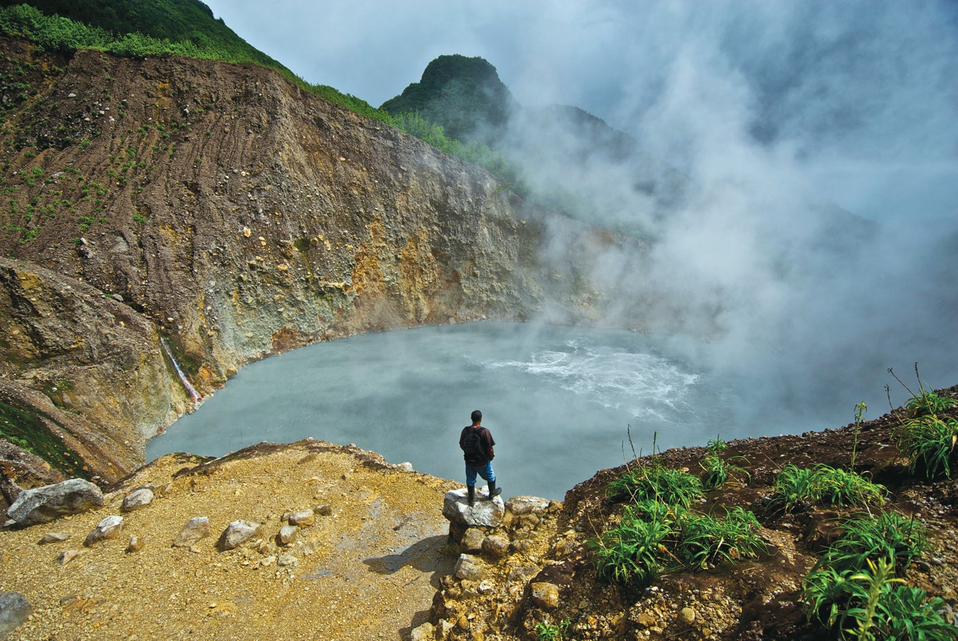 The Boiling Lake in Dominica is a case of "look, but don't touch"