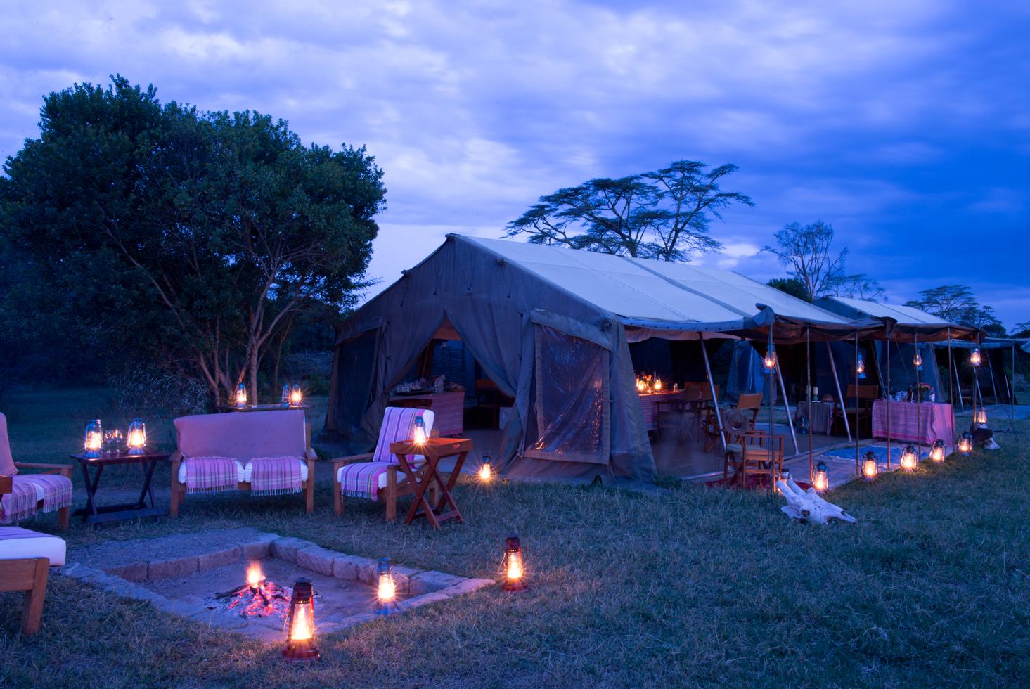 The mess tent at Ol Pejeta Bush Camp