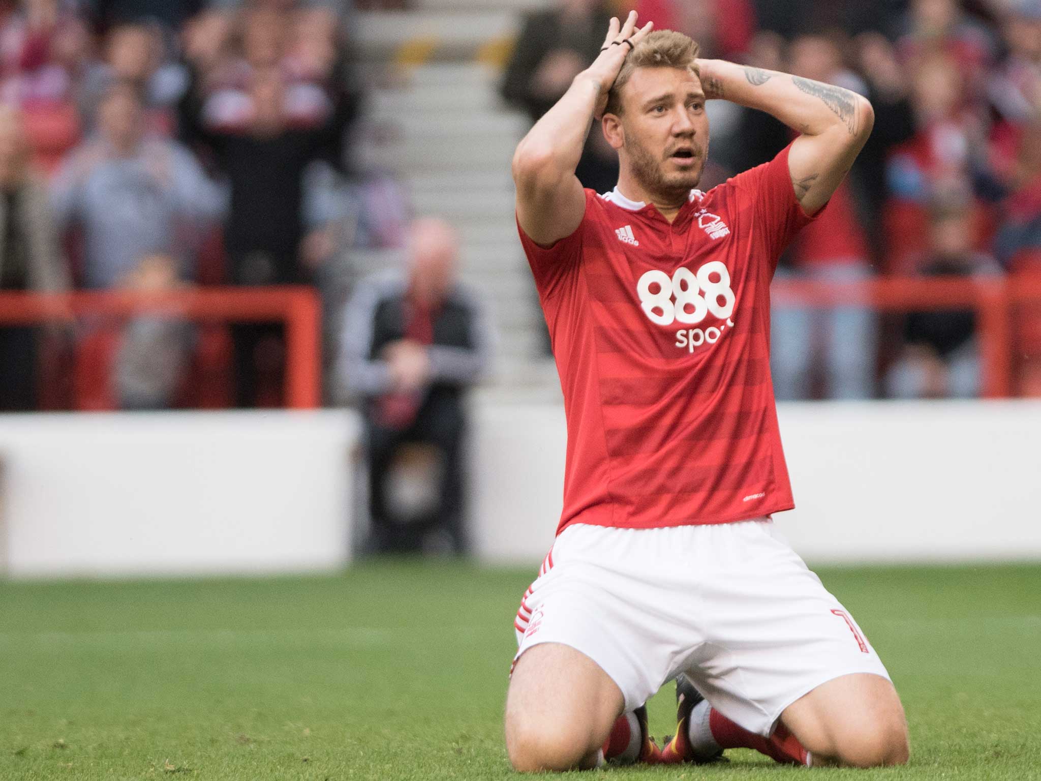 Nicklas Bendtner is now playing his football in the Championship with Nottingham Forest