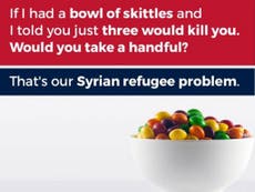Donald Trump Jr provokes outrage after comparing Syrian refugees 'to Skittles that could kill you'