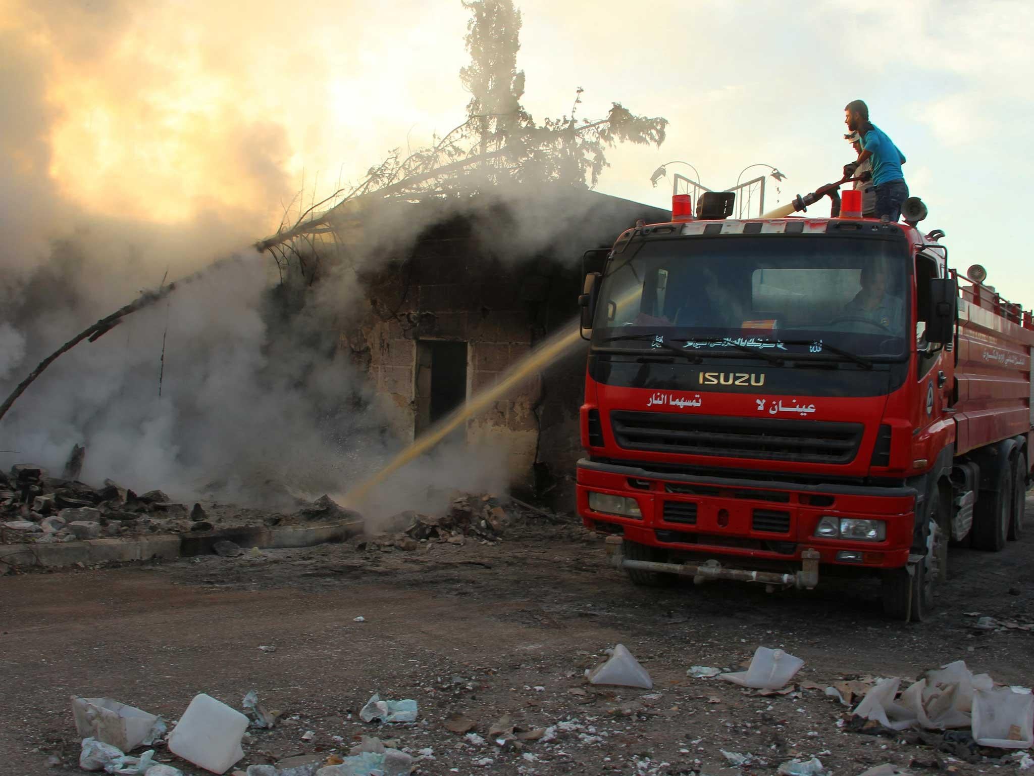 Aid for 78,000 people was destroyed in the attack near Aleppo on Monday 19th September