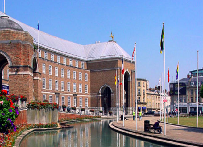 City Hall in Bristol, where Labour now officially lacks a majority