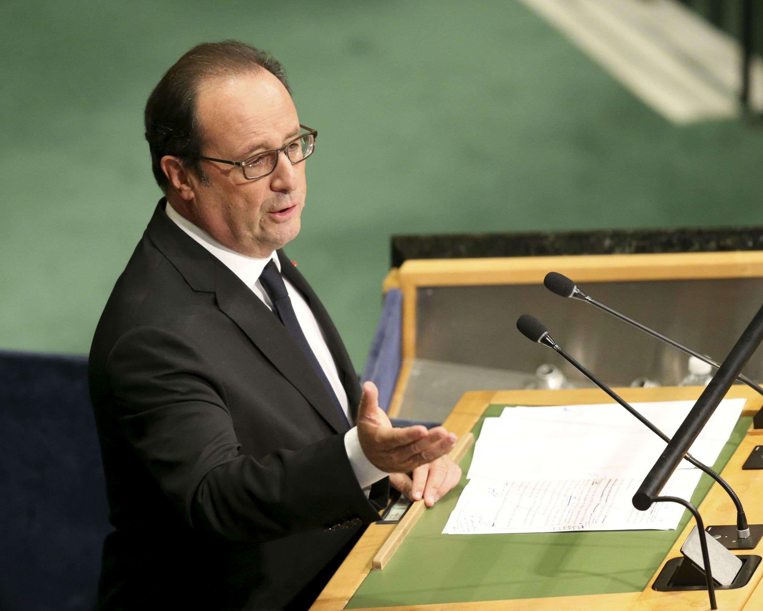 Mr Hollande said the world could no longer wait to act