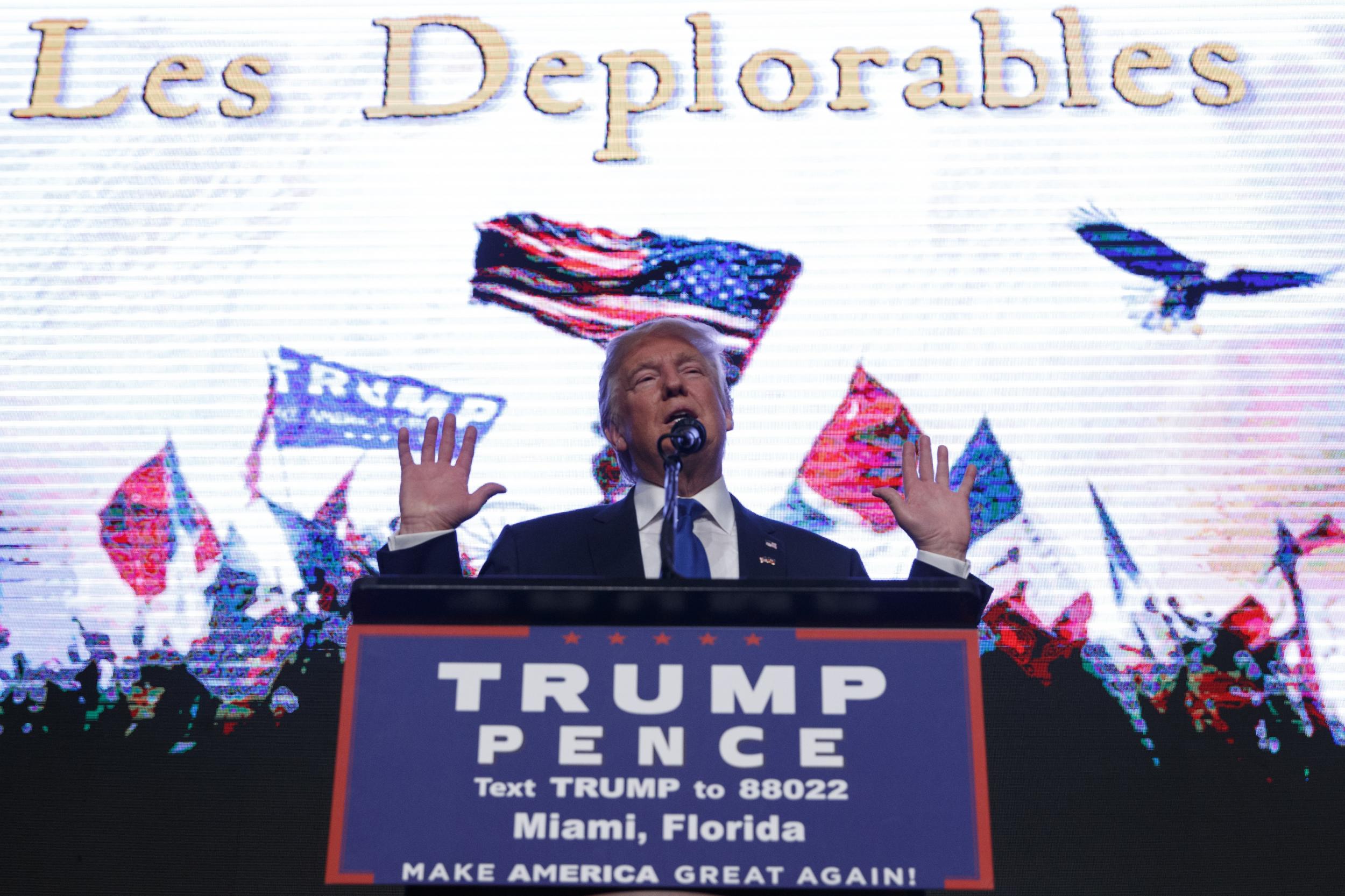 Trump campaigning in Miami earlier in September