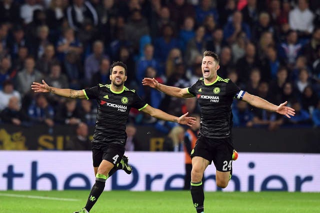 Cesc Fabregas proved to be the difference at the King Power Stadium