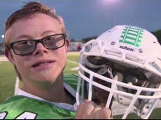High schooler with Down Syndrome scores touchdown for football team