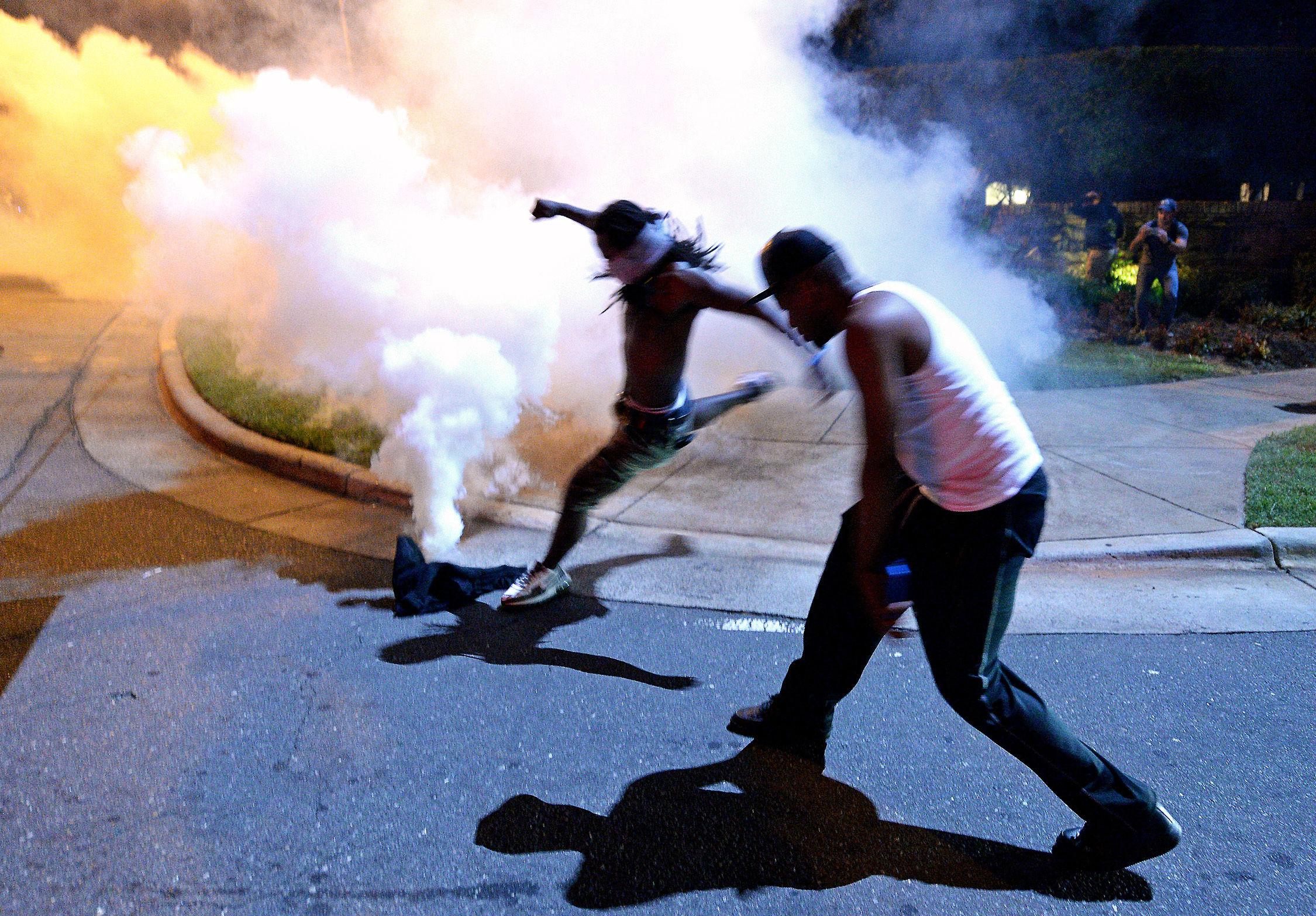 Police used tear gas to disperse protesters