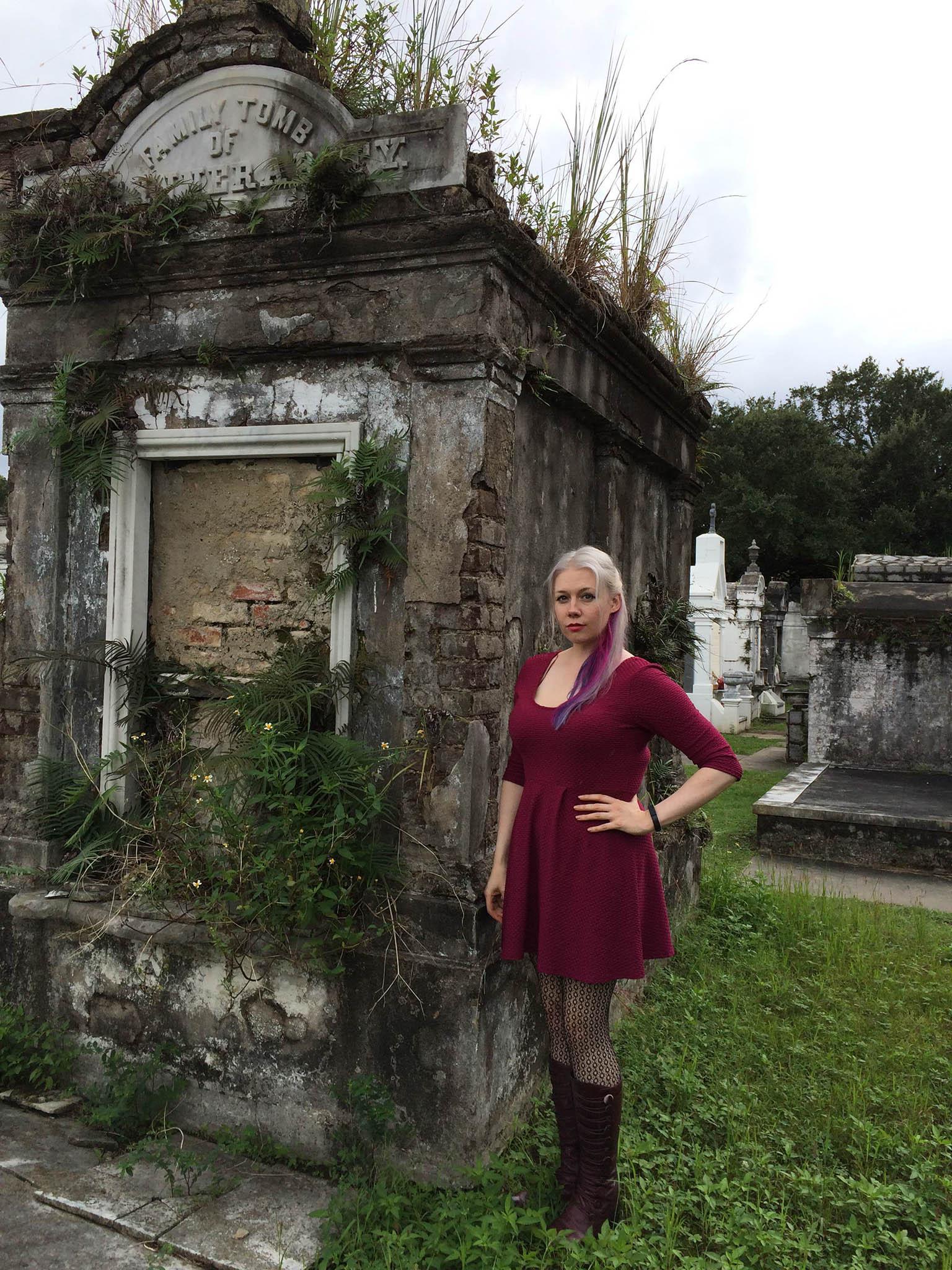 AK Benedict in the Lafayette Cemetery (Andy Martin)