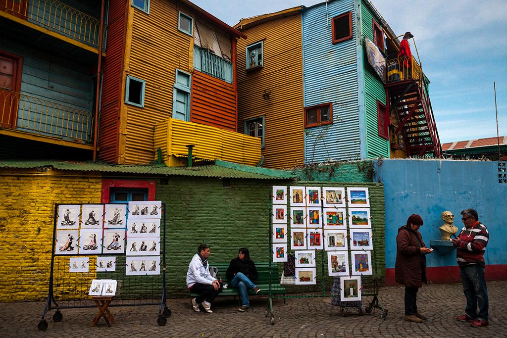 The colourful houses of La Boca