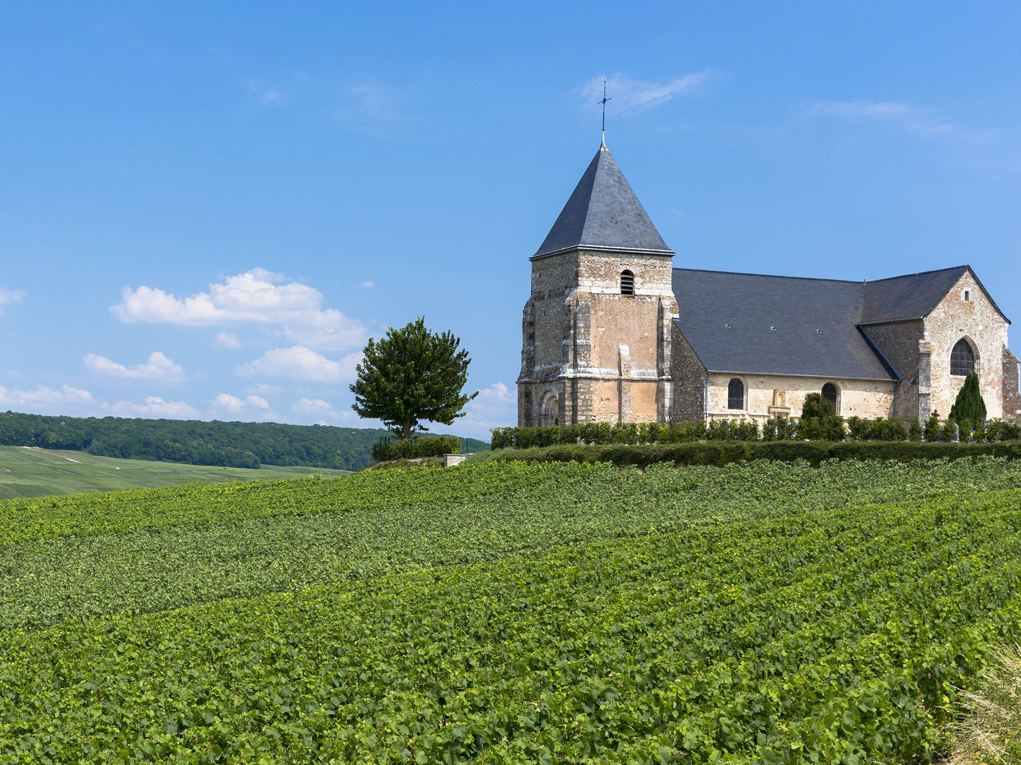 L’Eglise de Chavot, the 12th-century church in Marne, Champagne-Ardenne