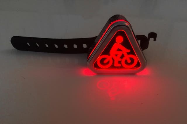 The red Brainy Bike Light