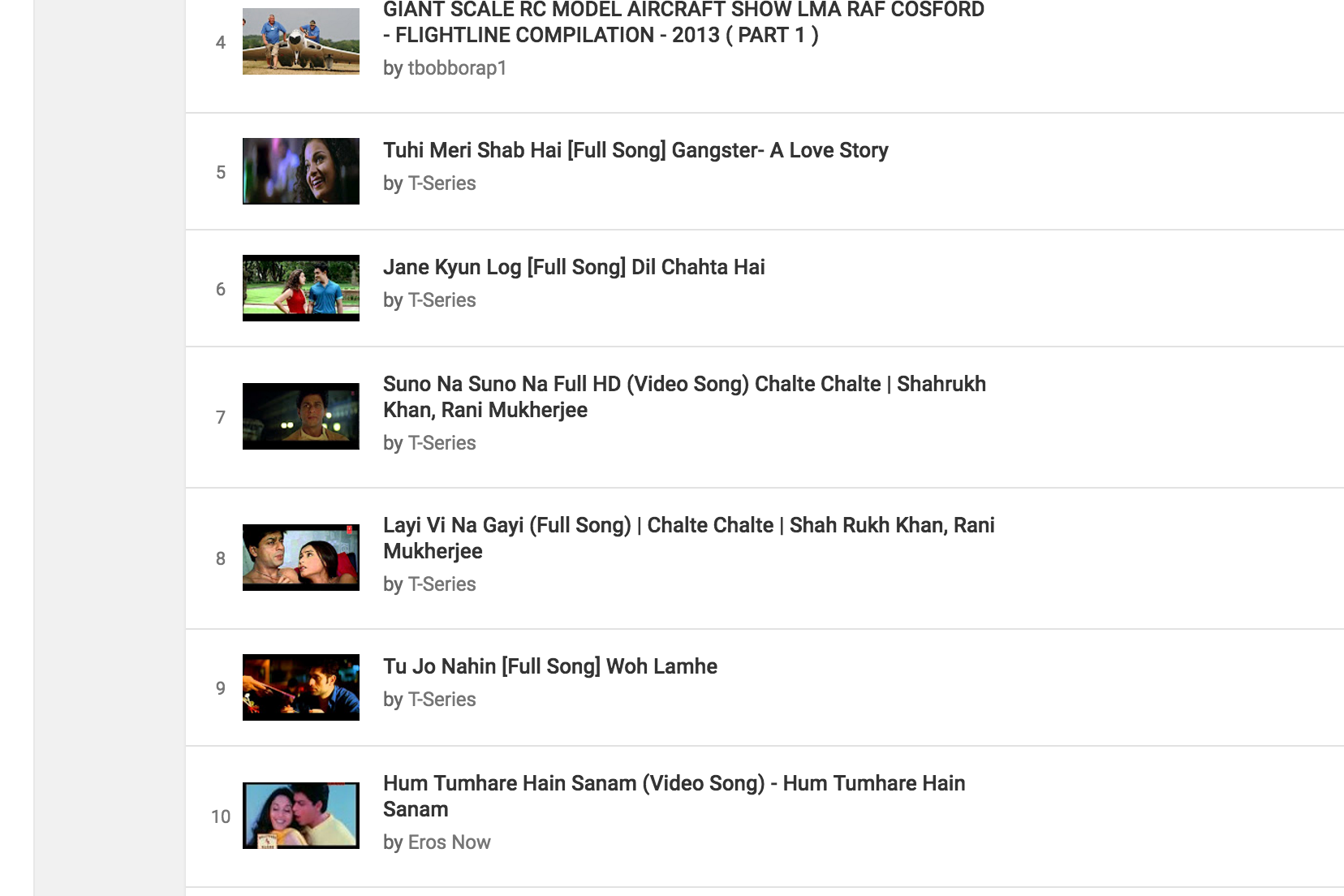 A list of videos favourited by yaafghankid786