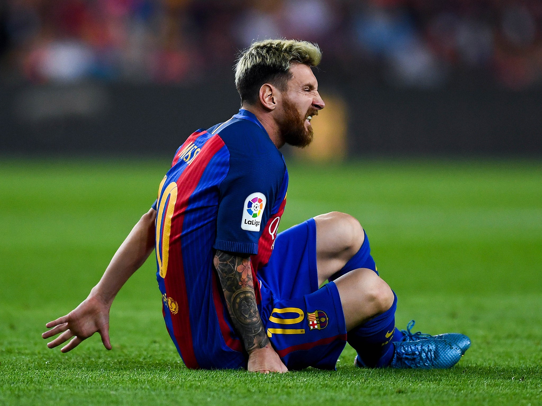 Lionel Messi suffered a ruptured adductor in Barcelona's 1-1 draw with Atletico Madrid