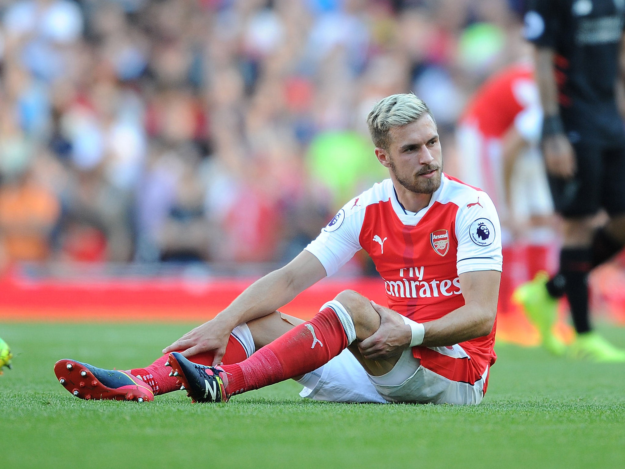Aaron Ramsey is not recovering from his hamstring injury as quickly as Arsenal expected