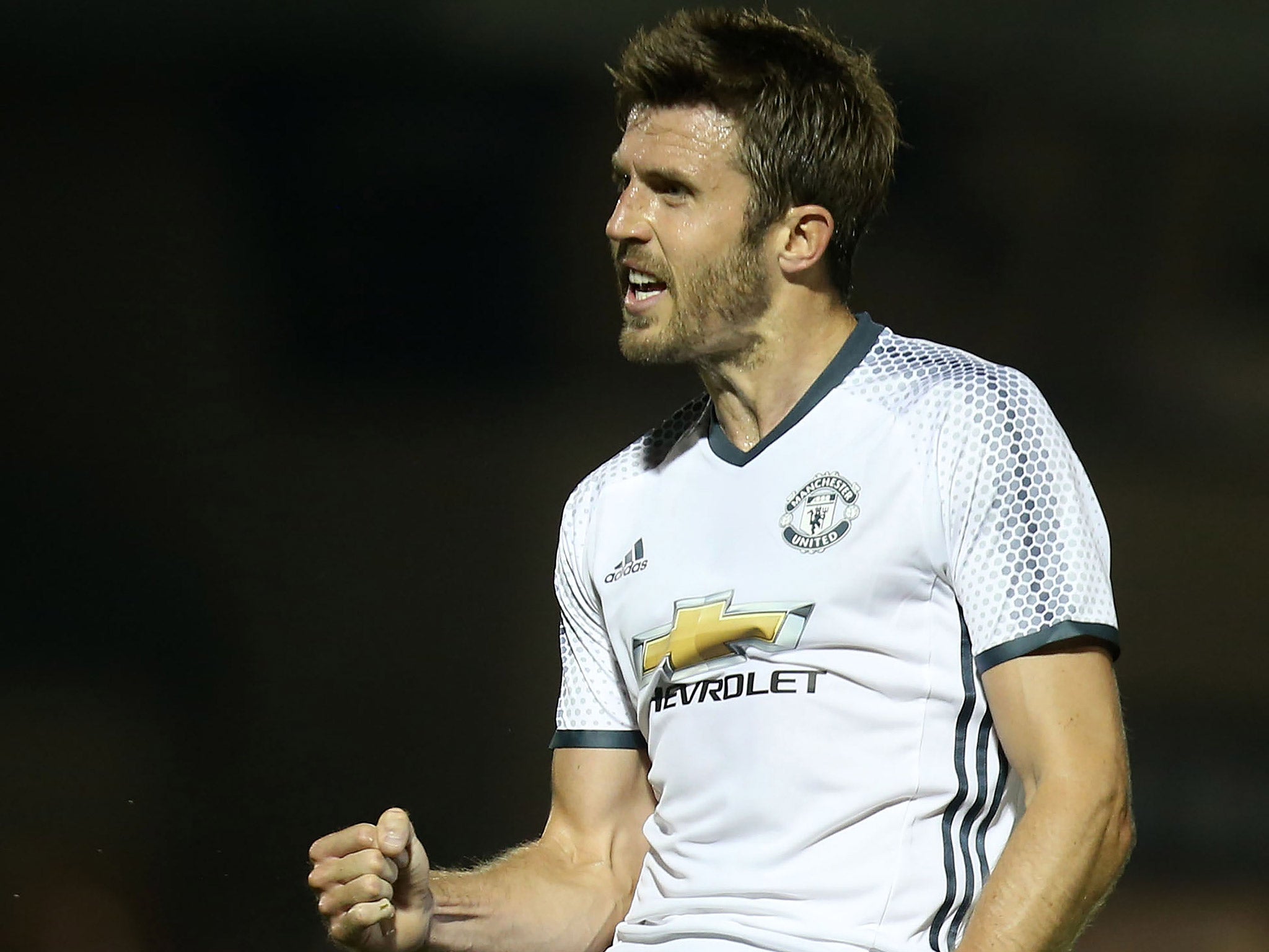 Michael Carrick scored the opener in Manchester United's 3-1 win over Northampton Town