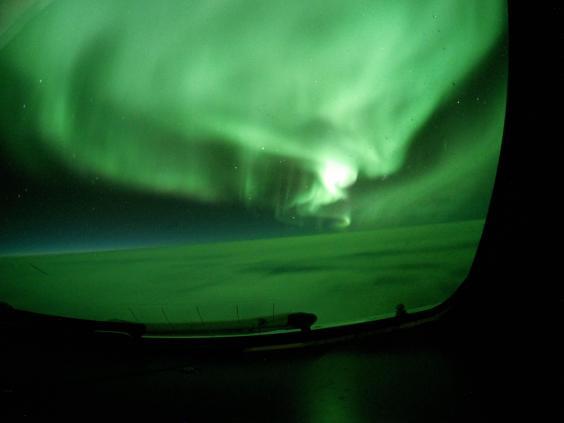 Simon Rockett's view of the northern lights over Greenland