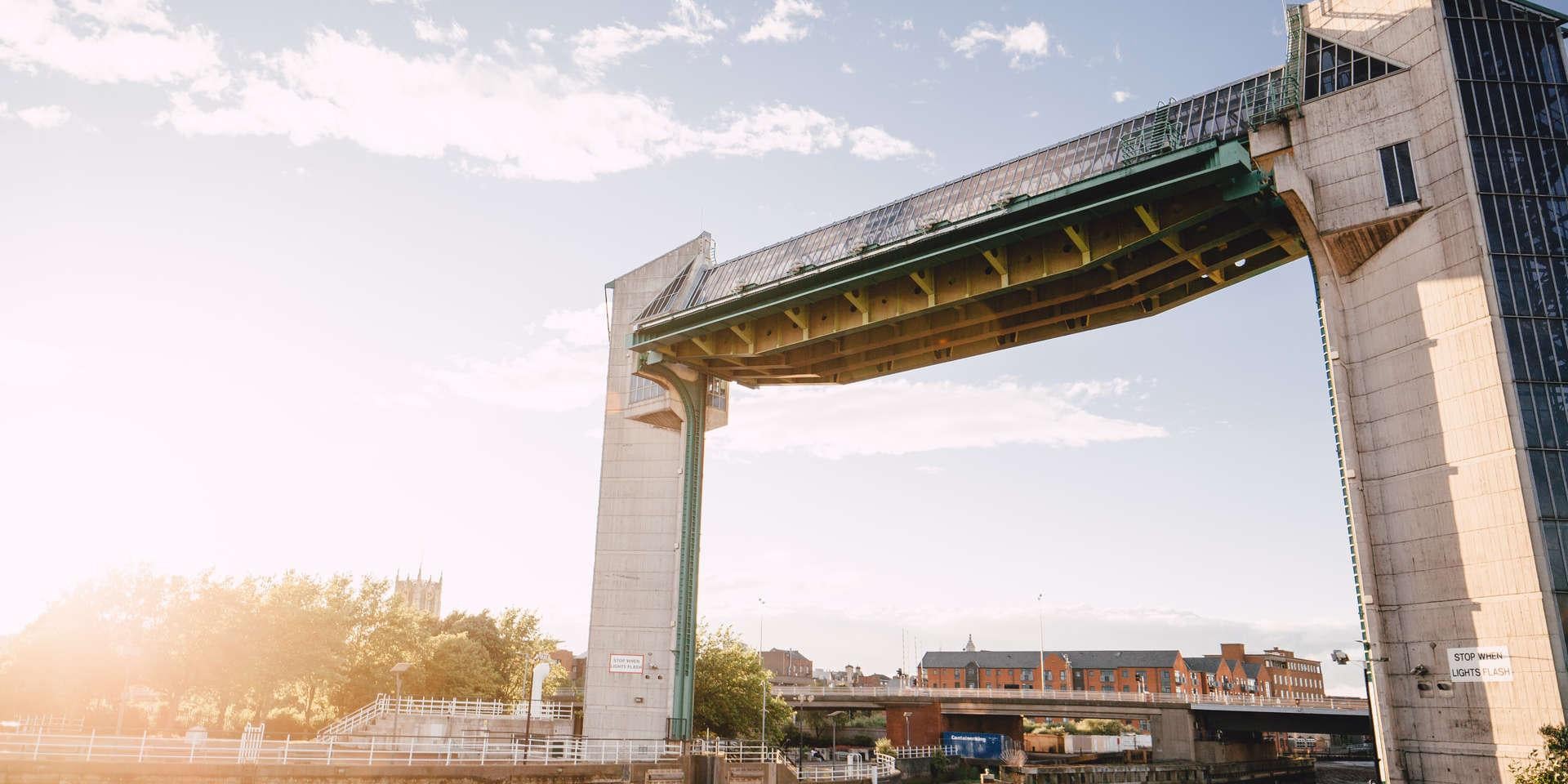 &#13;
The imposing Hull tidal barrier has helped reduce the risk of flooding to homes &#13;