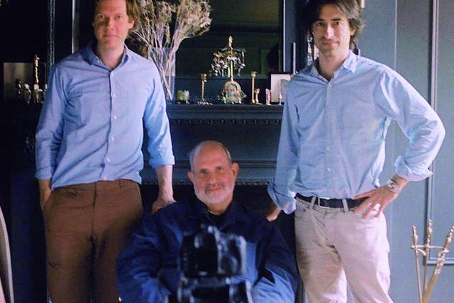 Brian De Palma, surrounded by directors Jake Paltrow