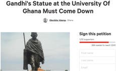 Lecturers at Ghana university demand removal of ‘racist’ Gandhi statue
