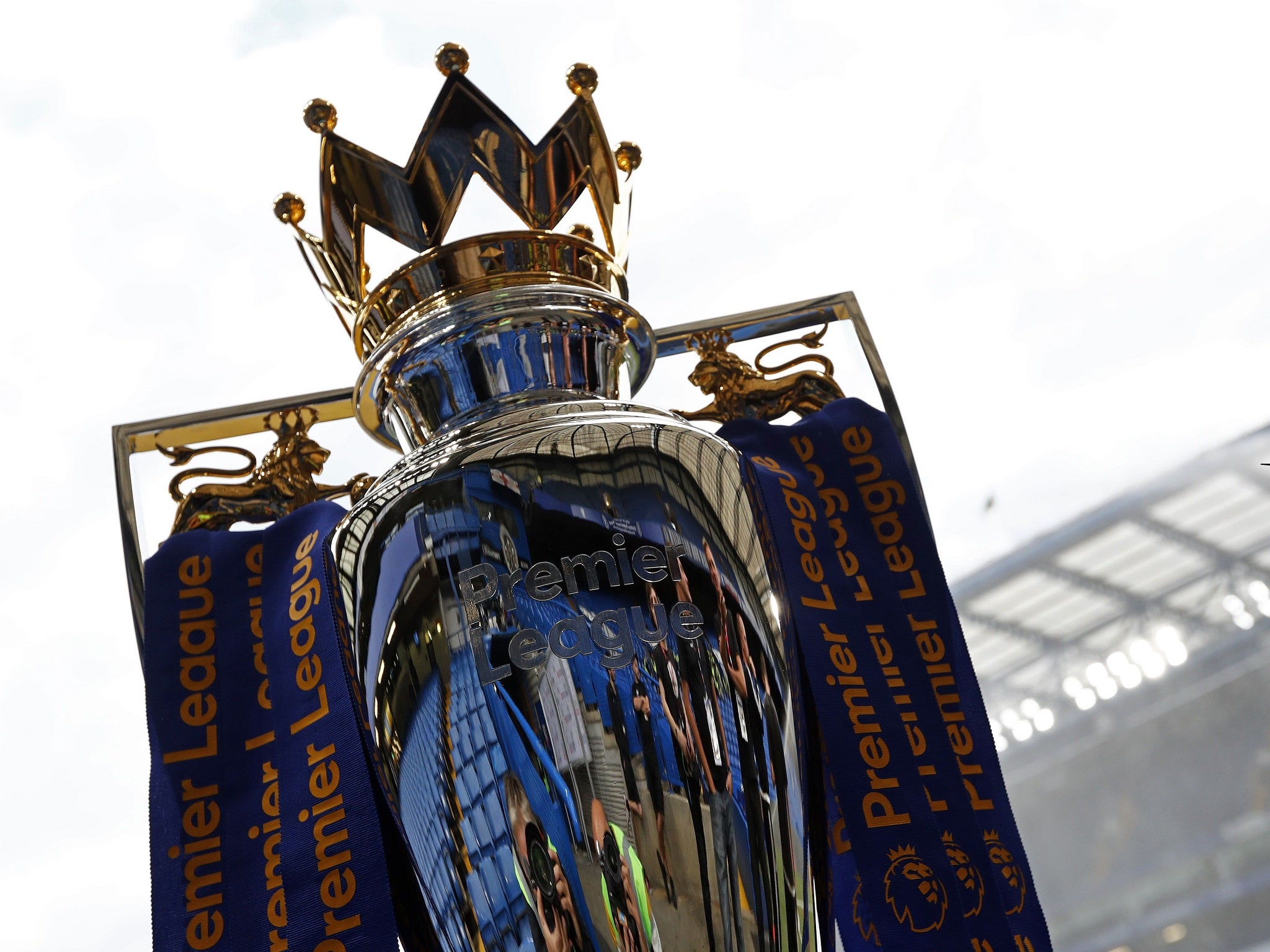 The Premier League trophy, last won by Leicester City in 2015/16