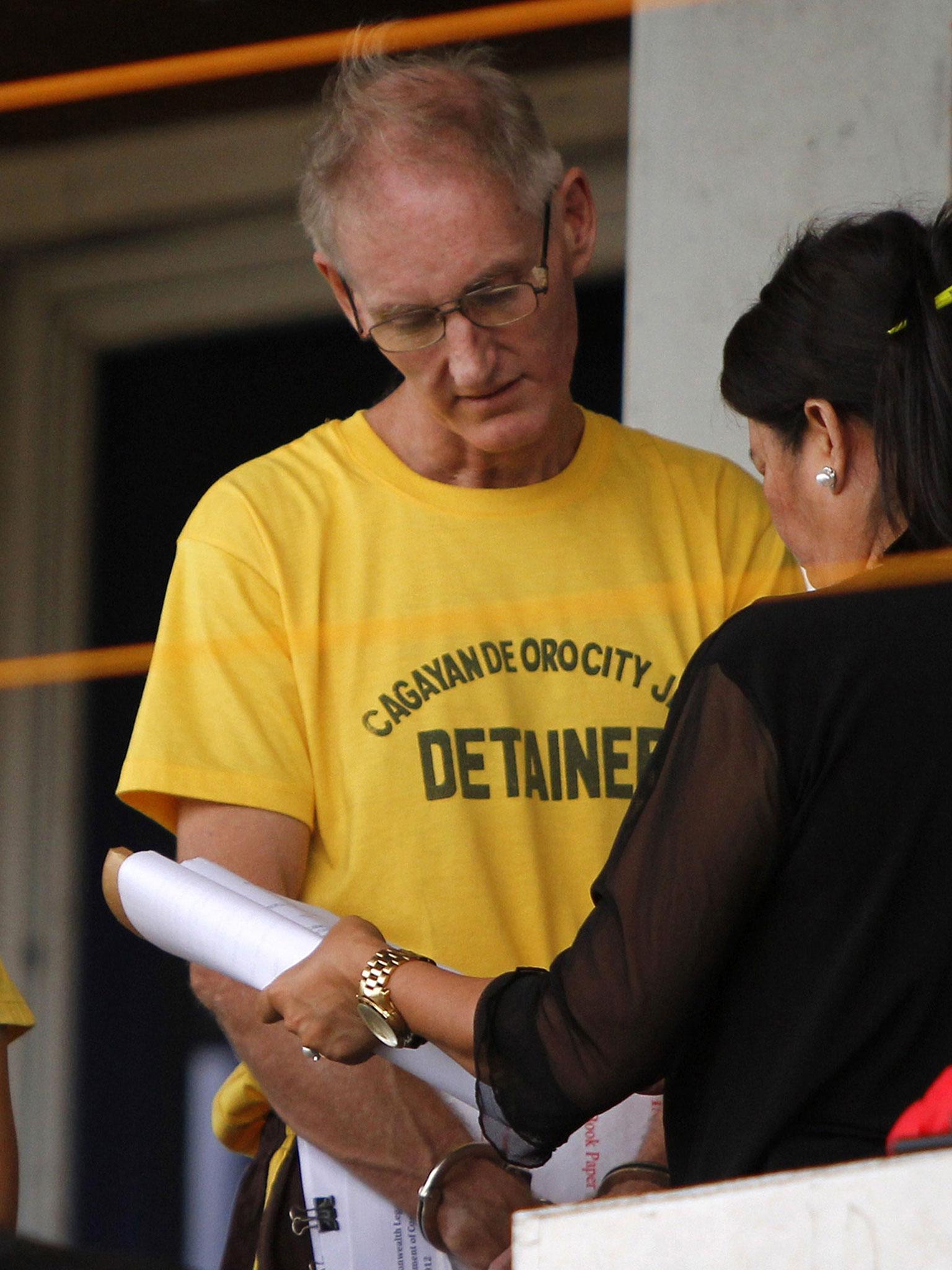 Peter Scully of Australia arrives at court in the Philippines last year (STR/AFP/Getty)
