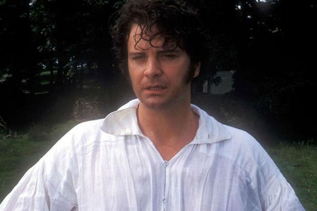 Colin Firth as Mr Darcy in the famous 'wet shirt scene' in Pride and Prejudice