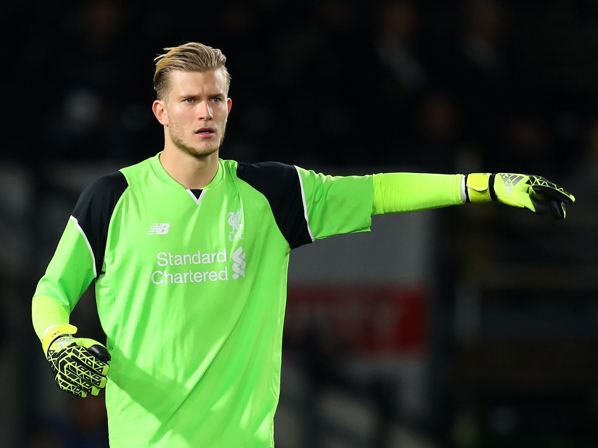 Karius kept a clean sheet on his debut against Derby