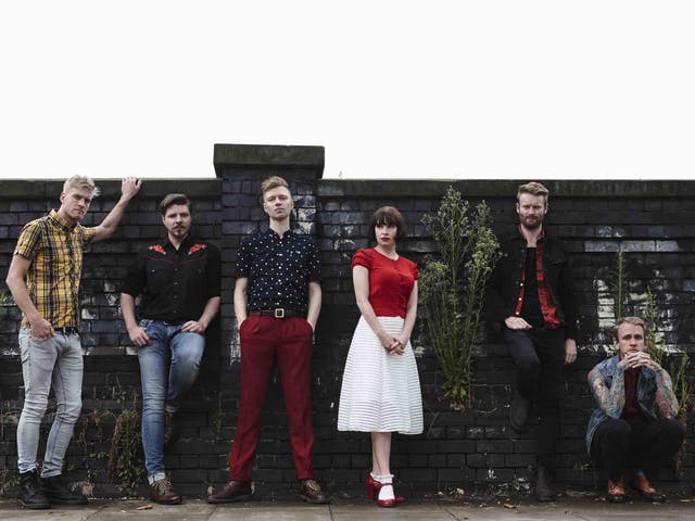 From left to right: Max Thomas, Sam Brace, Dan Heptinstall, Lorna Thomas, Thom Mills and Michael Camino. The six-piece are heading out on tour next month to promote their new album