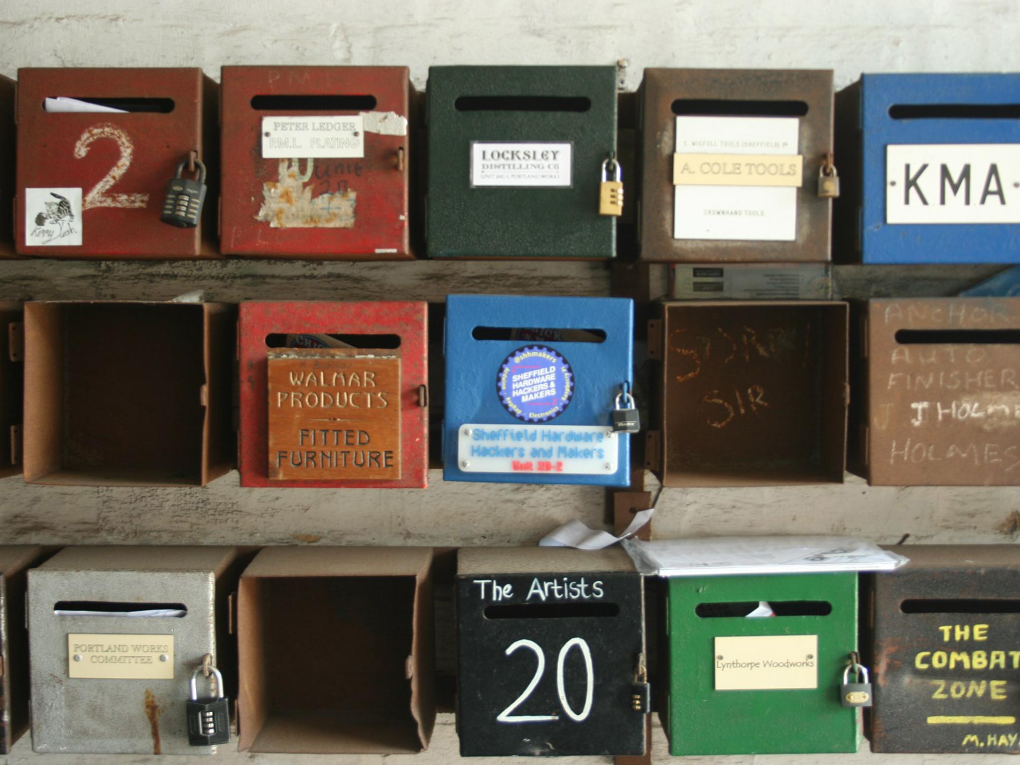 Portland Works letterboxes