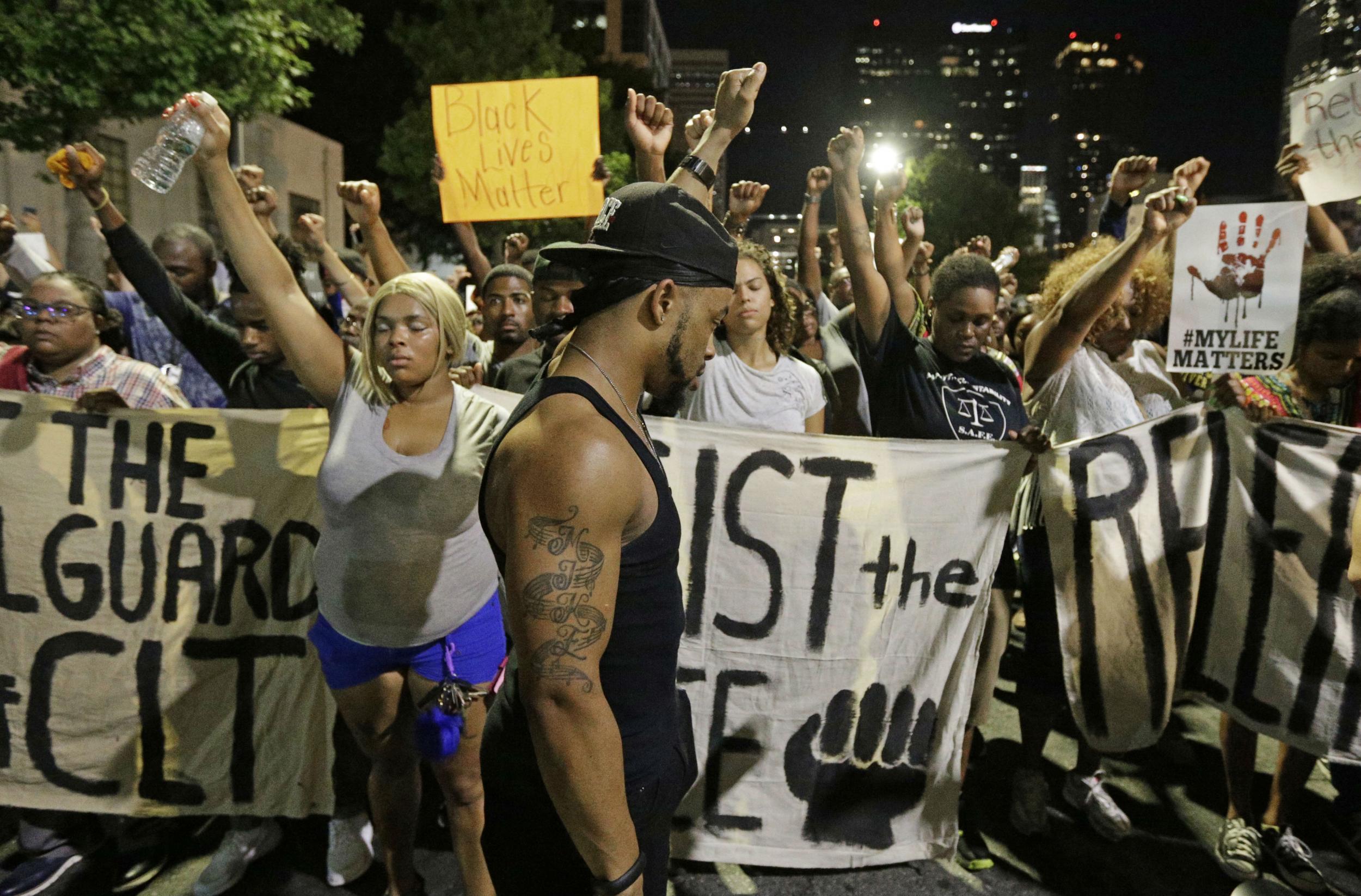 Protesters marched for the fourth night in succession