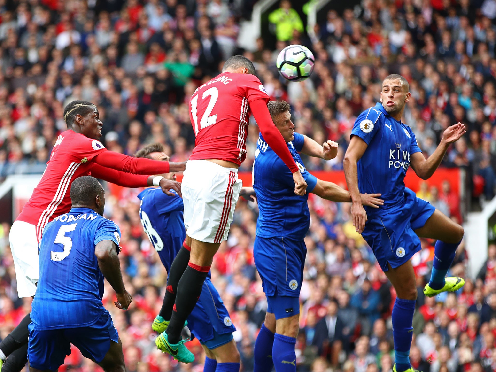 Smalling rises to head home to opening goal