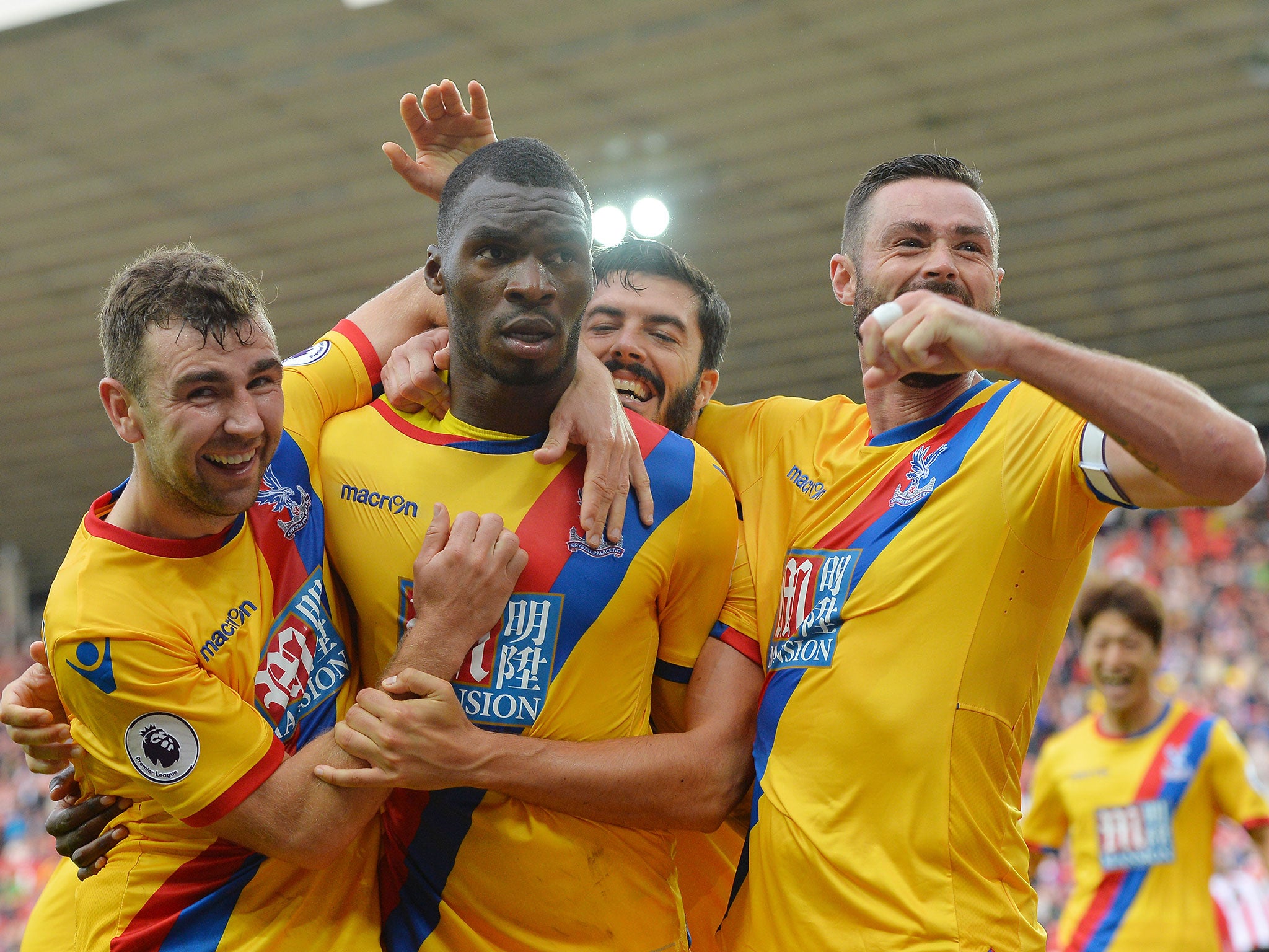 Christian Benteke added Crystal Palace's third and final goal to hand the Eagles all three points