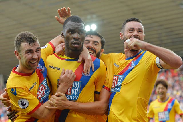Christian Benteke added Crystal Palace's third and final goal to hand the Eagles all three points