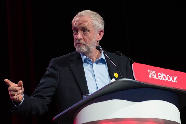 The leader speaks during Labour’s women’s conference in Liverpool today