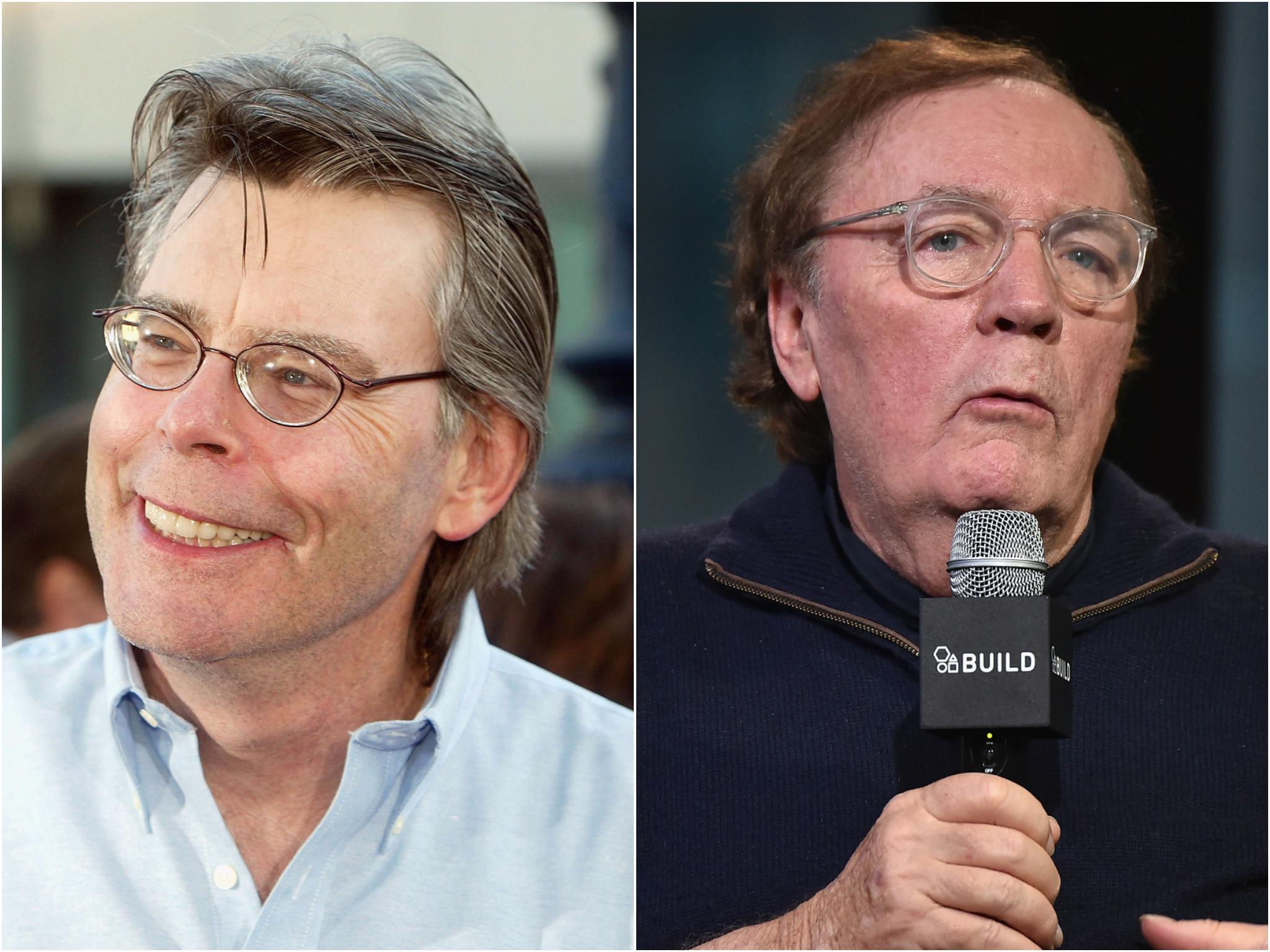 Authors Stephen King and James Patterson